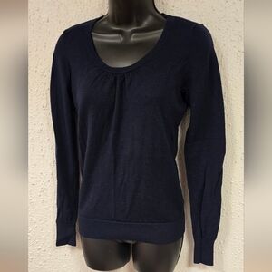 The Limited Womens Navy Blue Long Sleeve Sweater